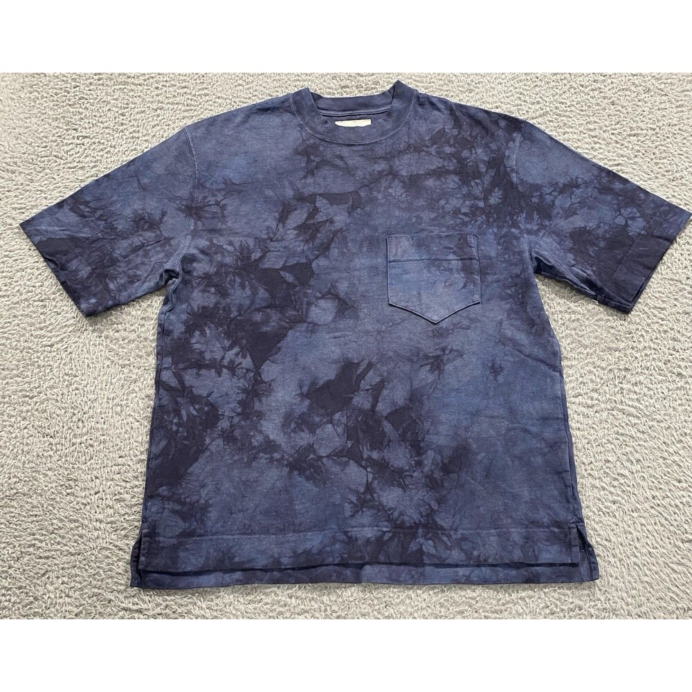 Nicholas Daley Shirt Mens 38 (Medium) Multicolor Tie Dye Tee Pocket Creckneck